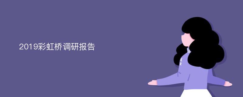 2019彩虹桥调研报告